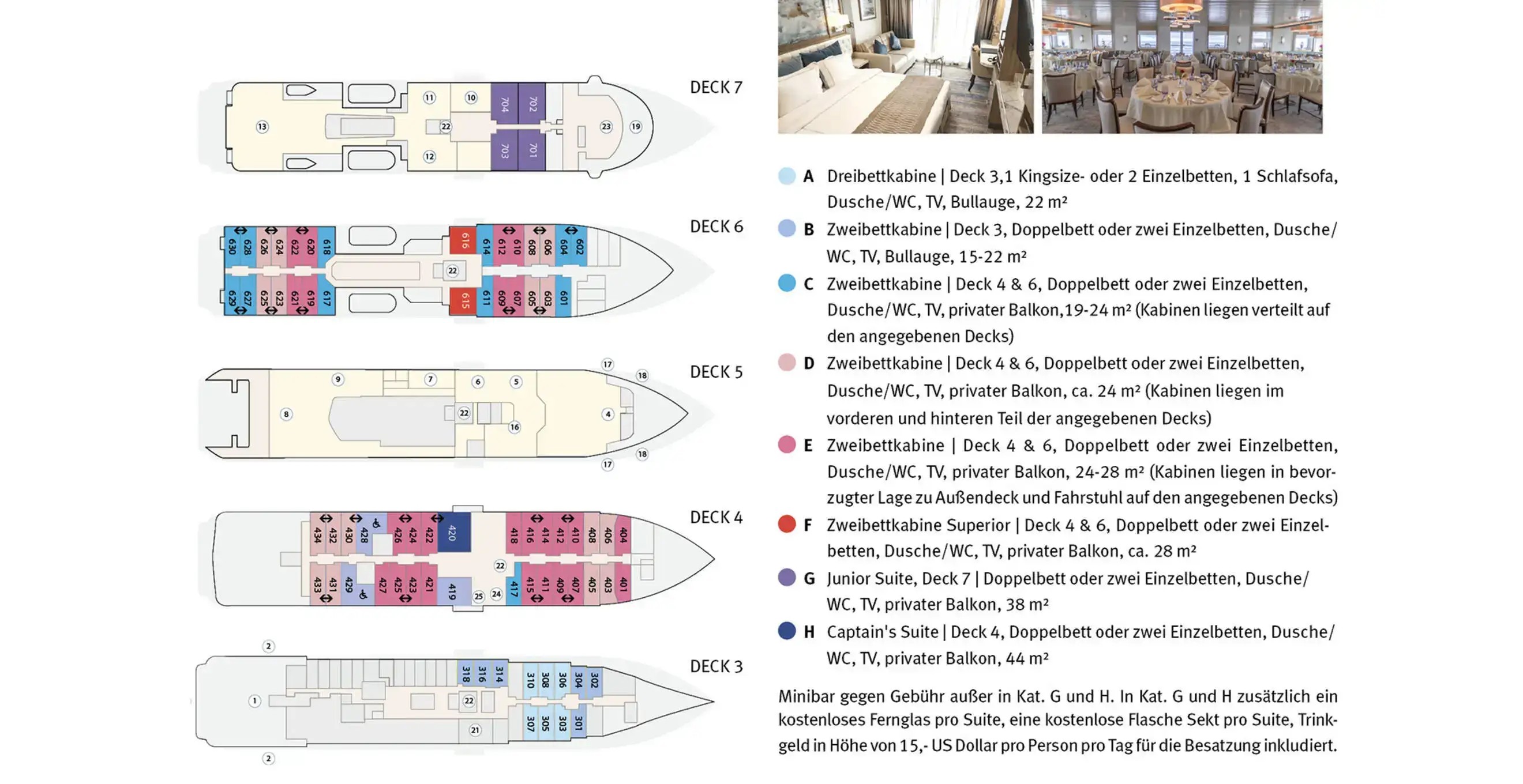 MS Greg Mortimer Deckplan: Reisen Sie auf kleinem Schiff in die polaren Regionen