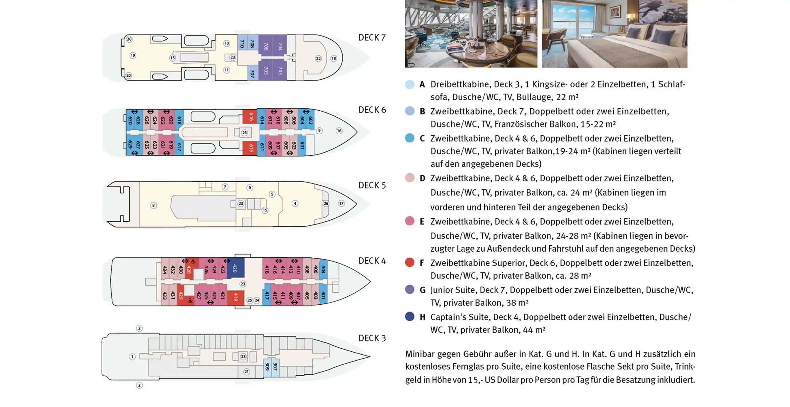 MS Sylvia Earle Deckplan: Reisen Sie auf kleinem Schiff in die polaren Regionen