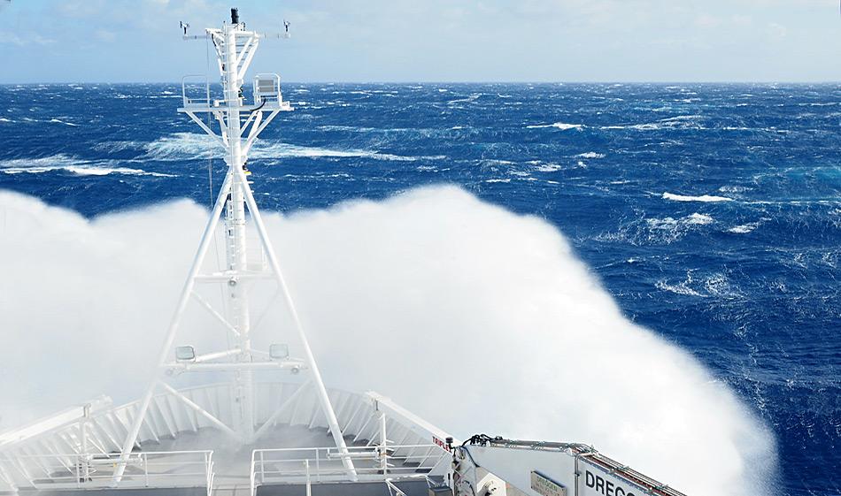 Das Südpolarmeer ist ein wildes Gebiet, um Forschung zu betreiben und die Konstruktion der Schiffe sollte dem Rechnung tragen. (Photo: MNF/ Stewart Wilde)