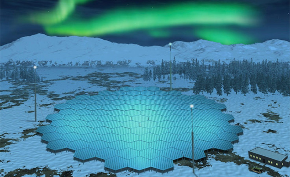 Die neueste Wetterradaranlage wird in Norwegen, Schweden und Finnland aufgebaut werden und soll aus Modulen bestehen, die in der Arktis aufgebaut werden, wie auf dem Bild eines KÃ¼nstlers zu sehen. Bild: British Antarctic Survey